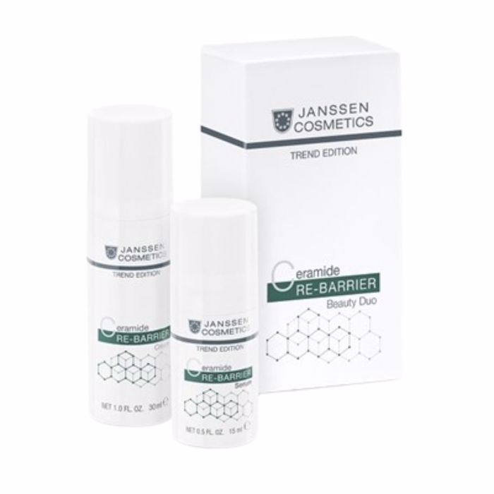 JANSSEN COSMETICS Ceramide RE-BARRIER Beauty Duo Oros kai Krema ga Suggratisi tis ugasias kai Enisxusi tou udatikou Fragou 15ml+30ml